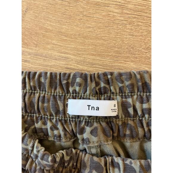 Tna Aritzia Alix Leopard Print Joggers Size S Brown Animal Pull-On Streetwear - Picture 5 of 8